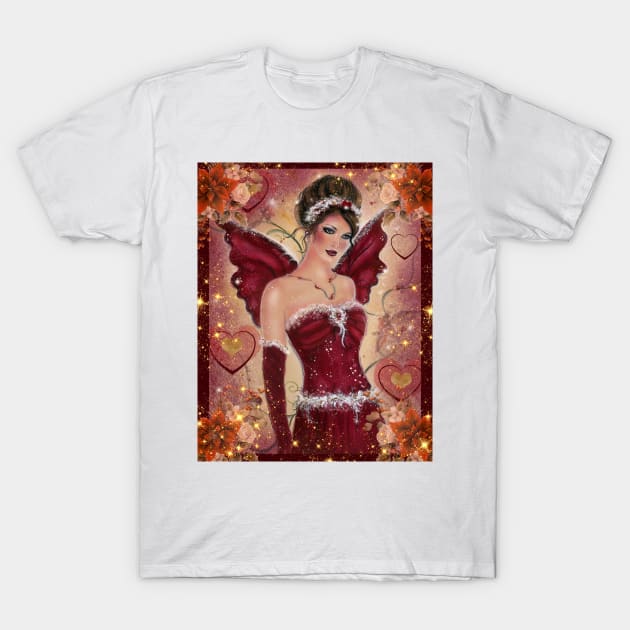 Holly Christmas fairy by Renee L. Lavoie T-Shirt by ReneeLLavoie